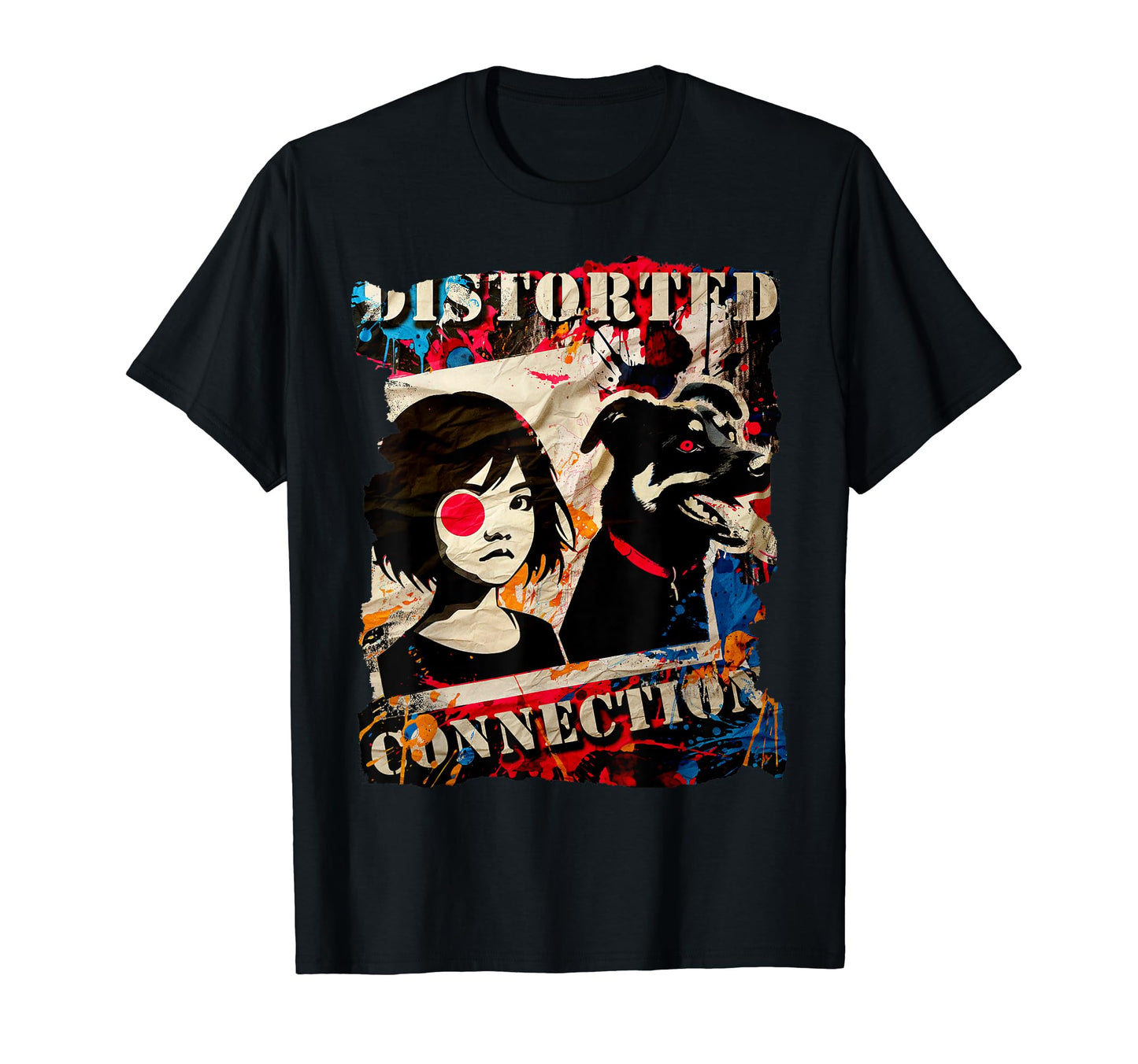 Funny And Dog Graffiti Grunge 90S T-Shirt - Fun Novelty Design for Adults - T-Shirt, Sweatshirt, Hoodie