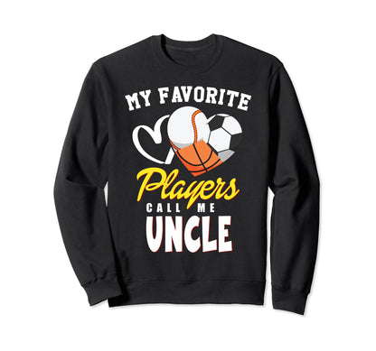 My Favorite Players Baseball Soccer Sweatshirt - Trendy Graphic for Adults - T-Shirt, Sweatshirt, Hoodie