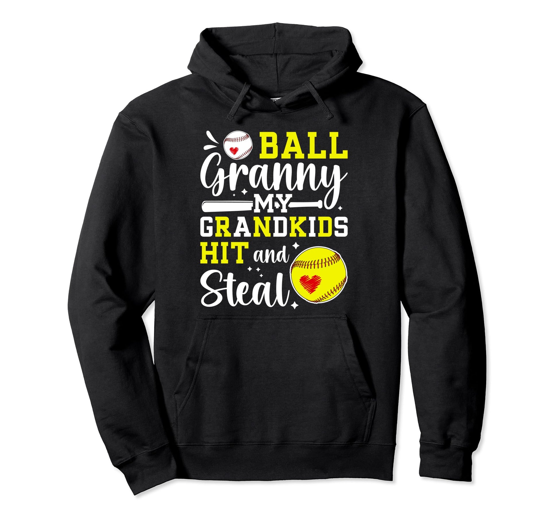 Ball Granny My Grandkids Baseball Hoodie - Aesthetic Graphic Unisex - T-Shirt, Sweatshirt, Hoodie