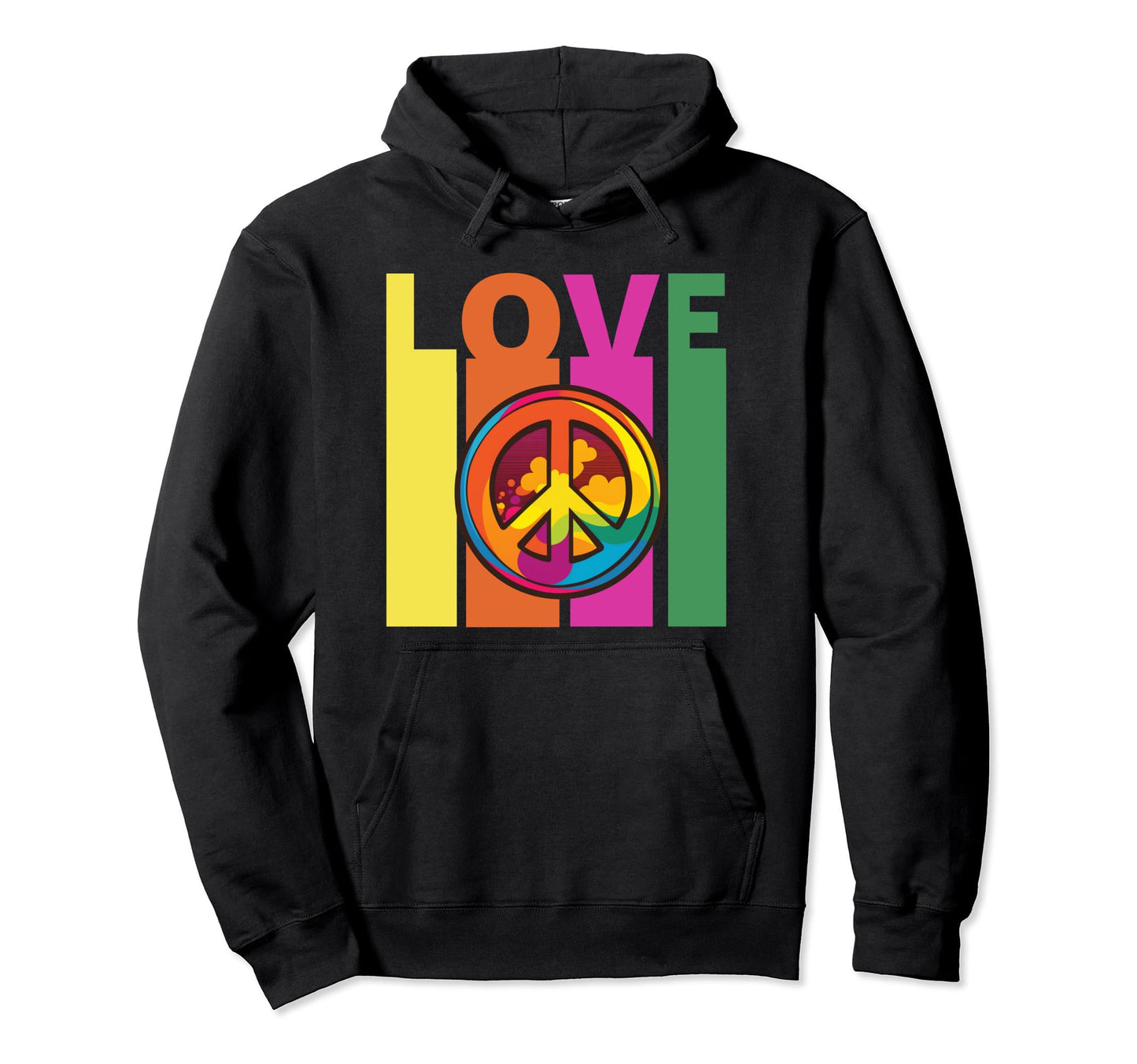 Love Peace Sign Hoodie - Novelty Apparel Men Women - T-Shirt, Sweatshirt, Hoodie