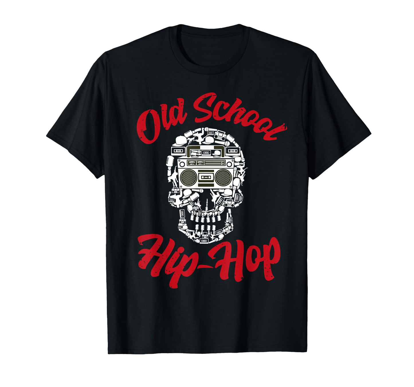 Old School Hip Hop 80S 90S Skull Gift T-Shirt - Graphic Print Unisex - T-Shirt, Sweatshirt, Hoodie