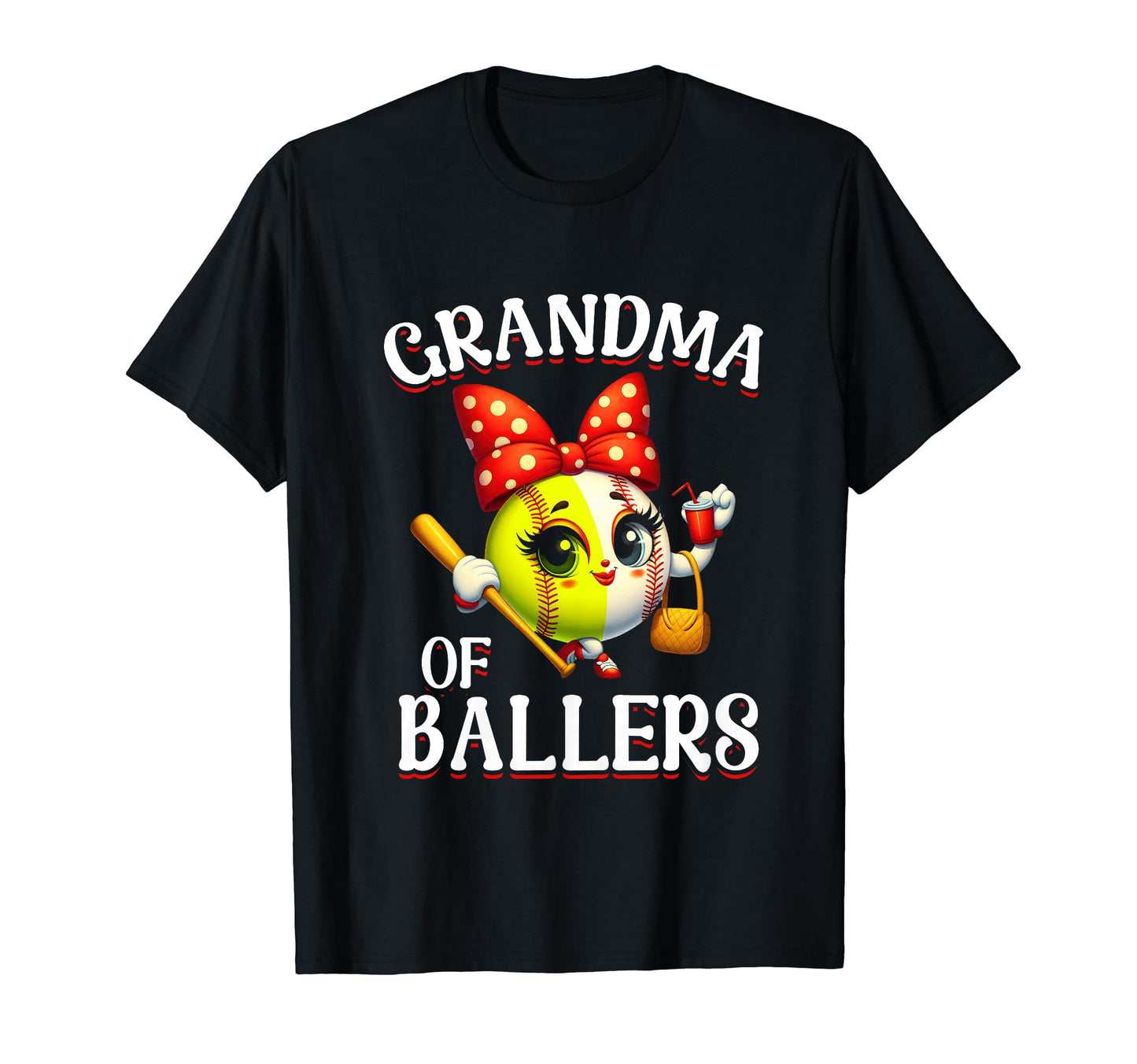 Grandma Ballers Softball Baseball T-Shirt - Minimalist Print Men Women - T-Shirt, Sweatshirt, Hoodie