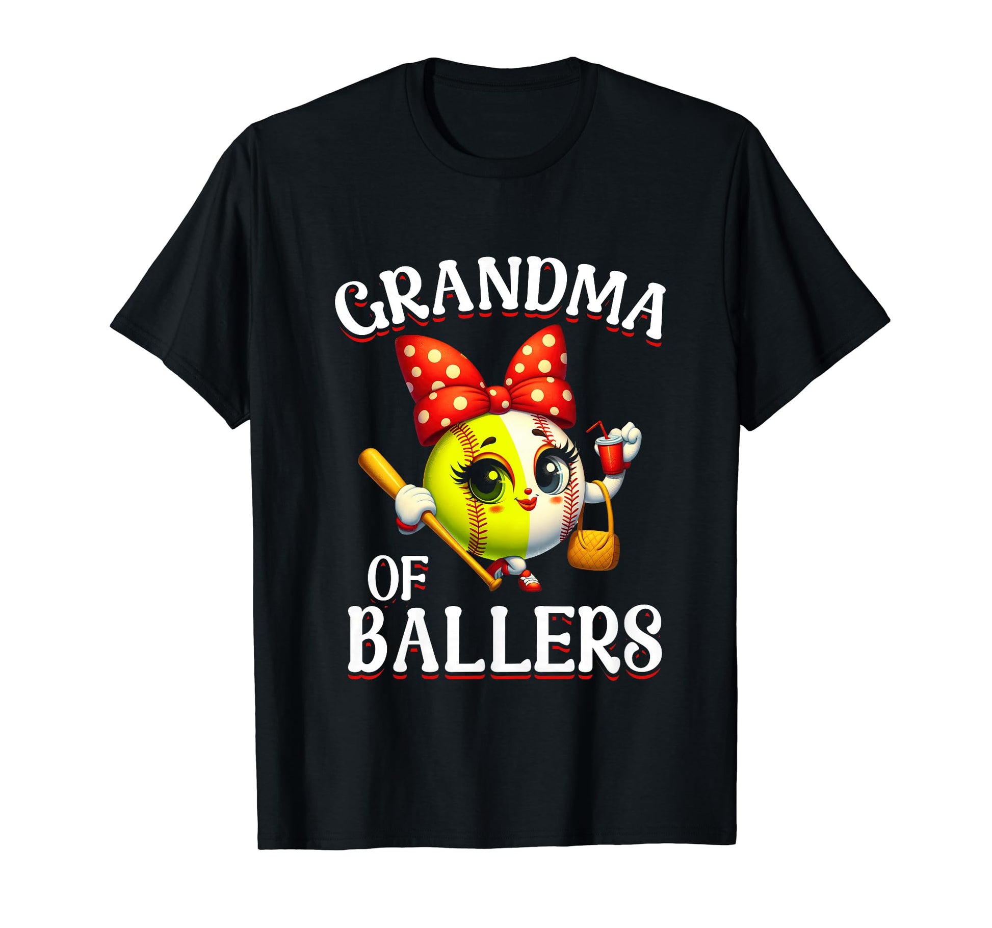 Grandma Ballers Softball Baseball T-Shirt - Minimalist Print Men Women - T-Shirt, Sweatshirt, Hoodie
