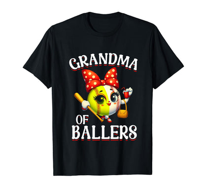 Grandma Ballers Softball Baseball T-Shirt - Minimalist Print Men Women - T-Shirt, Sweatshirt, Hoodie