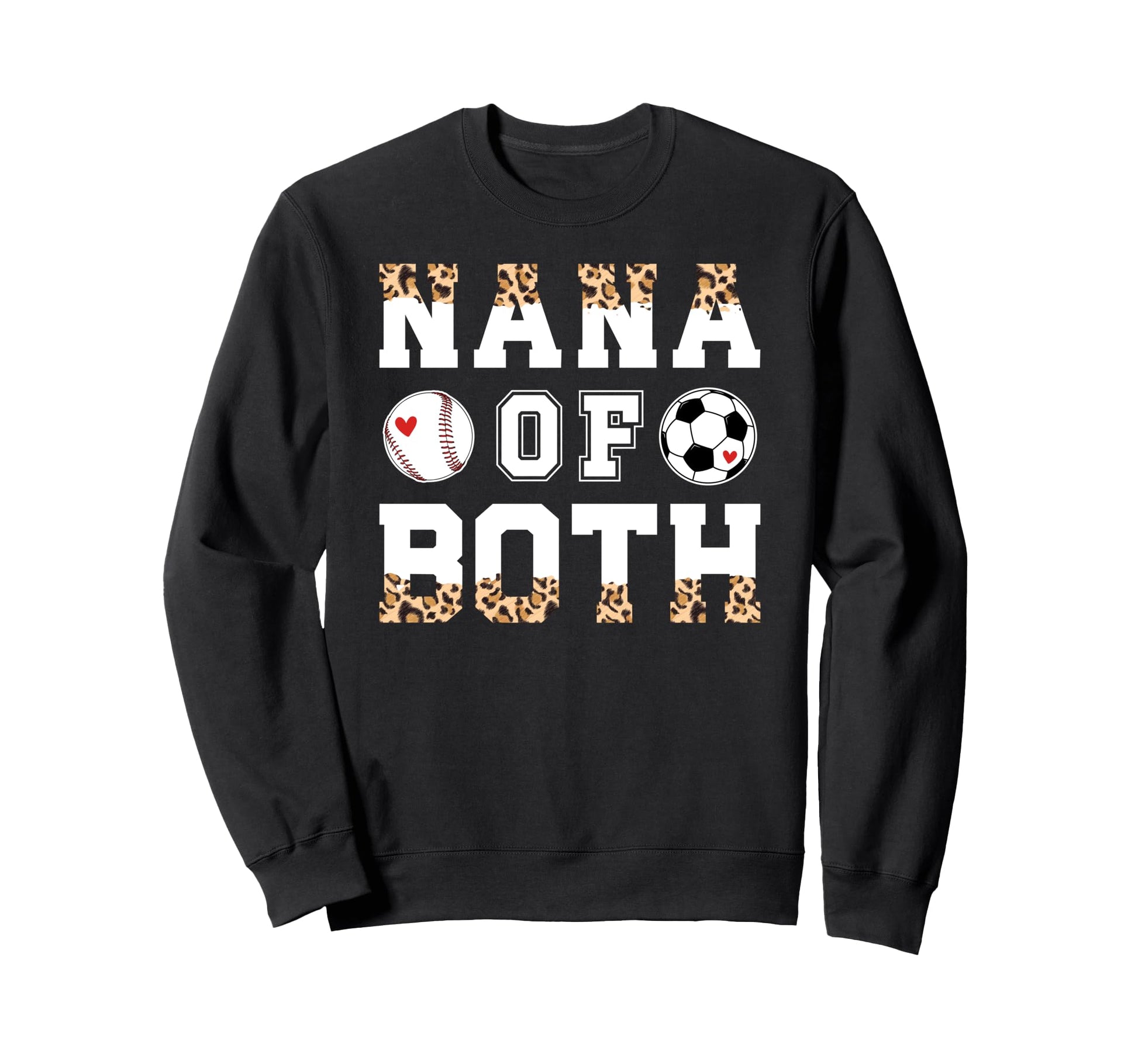 Nana Both Leopard Baseball Soccer Sweatshirt - Streetwear Style Unisex - T-Shirt, Sweatshirt, Hoodie