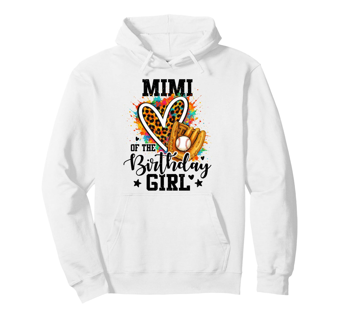 Mimi Birthday Baseball Colorful Hoodie - Custom Art Print Men Women - T-Shirt, Sweatshirt, Hoodie