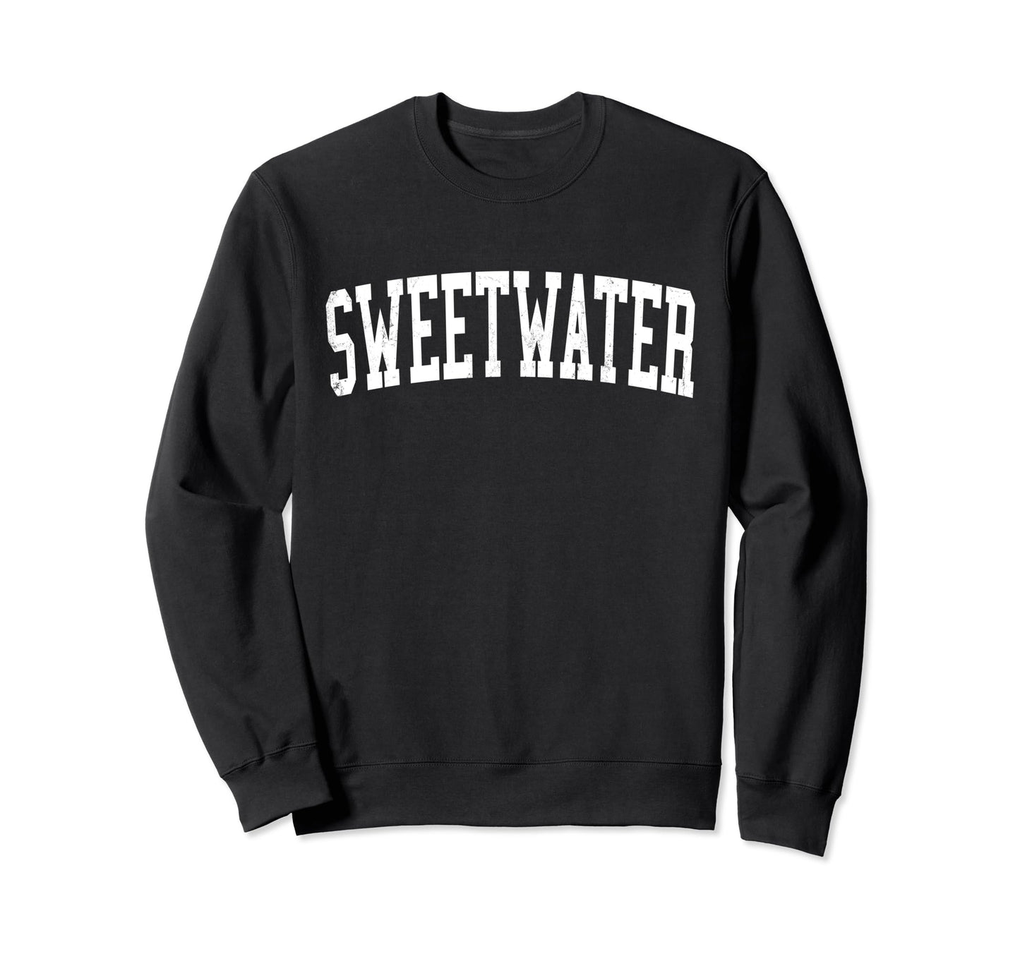 Sweetwater Tx Distressed White Sweatshirt - Custom Art Print for Adults - T-Shirt, Sweatshirt, Hoodie
