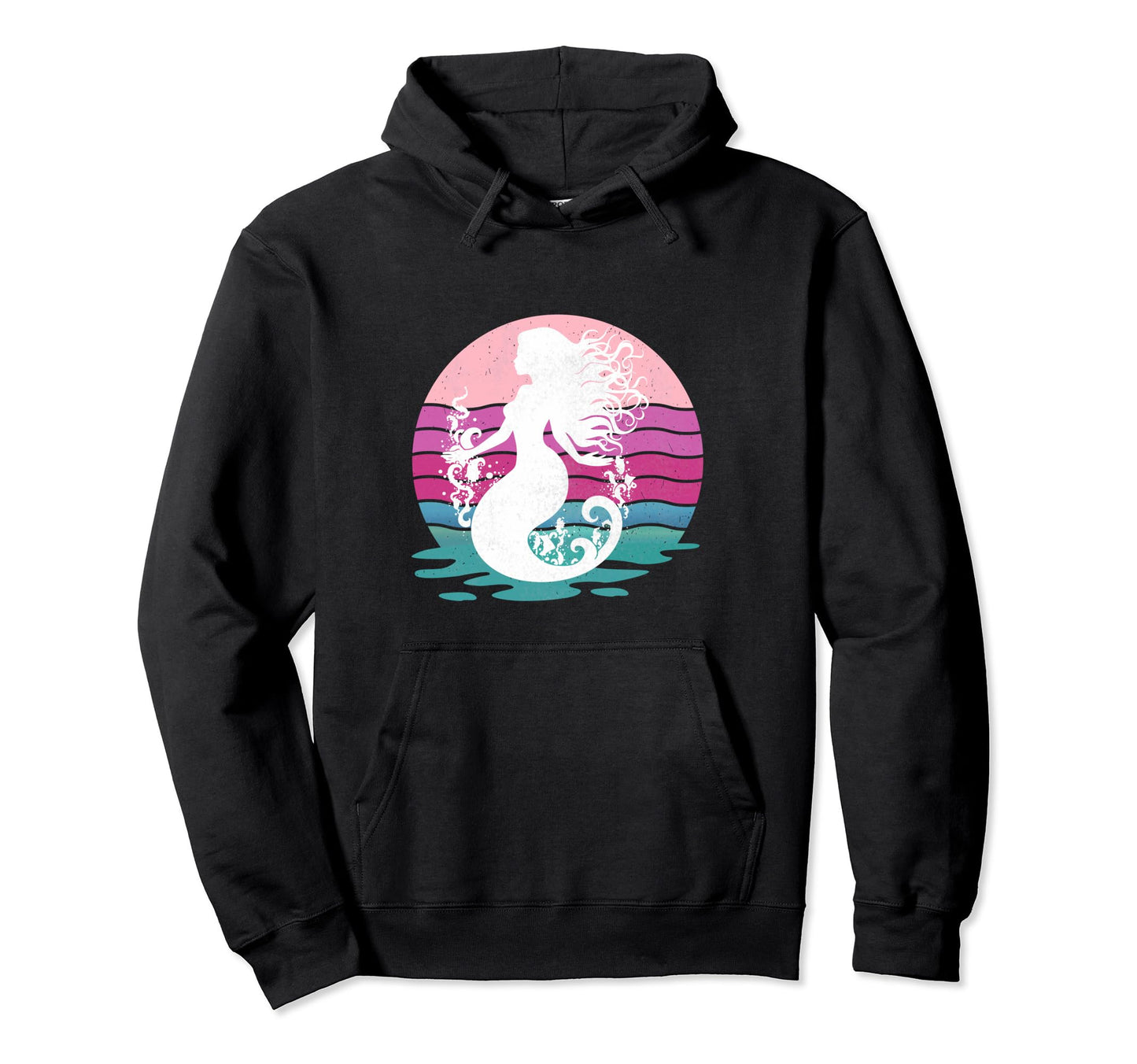 Mermaid Pastel Colors Distressed Boho Hoodie - Streetwear Style Unisex - T-Shirt, Sweatshirt, Hoodie
