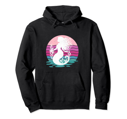 Mermaid Pastel Colors Distressed Boho Hoodie - Streetwear Style Unisex - T-Shirt, Sweatshirt, Hoodie