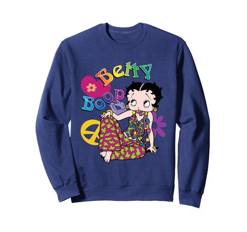 Betty Boop Groovy Hippy Peace Love Sweatshirt - Custom Art Print Unisex - T-Shirt, Sweatshirt, Hoodie