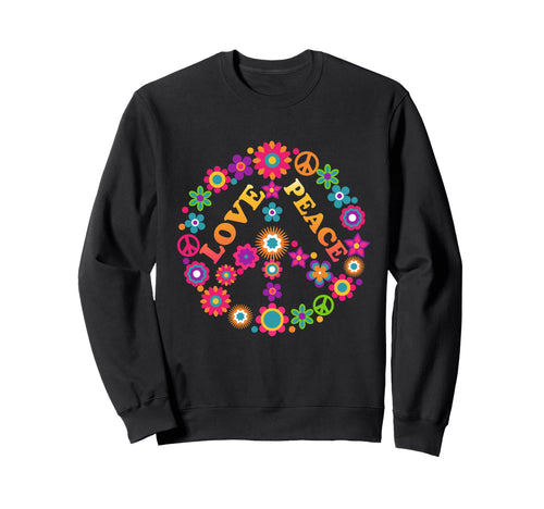 Peace Love Hippie Peace Sign Sweatshirt - Minimalist Print Men Women - T-Shirt, Sweatshirt, Hoodie