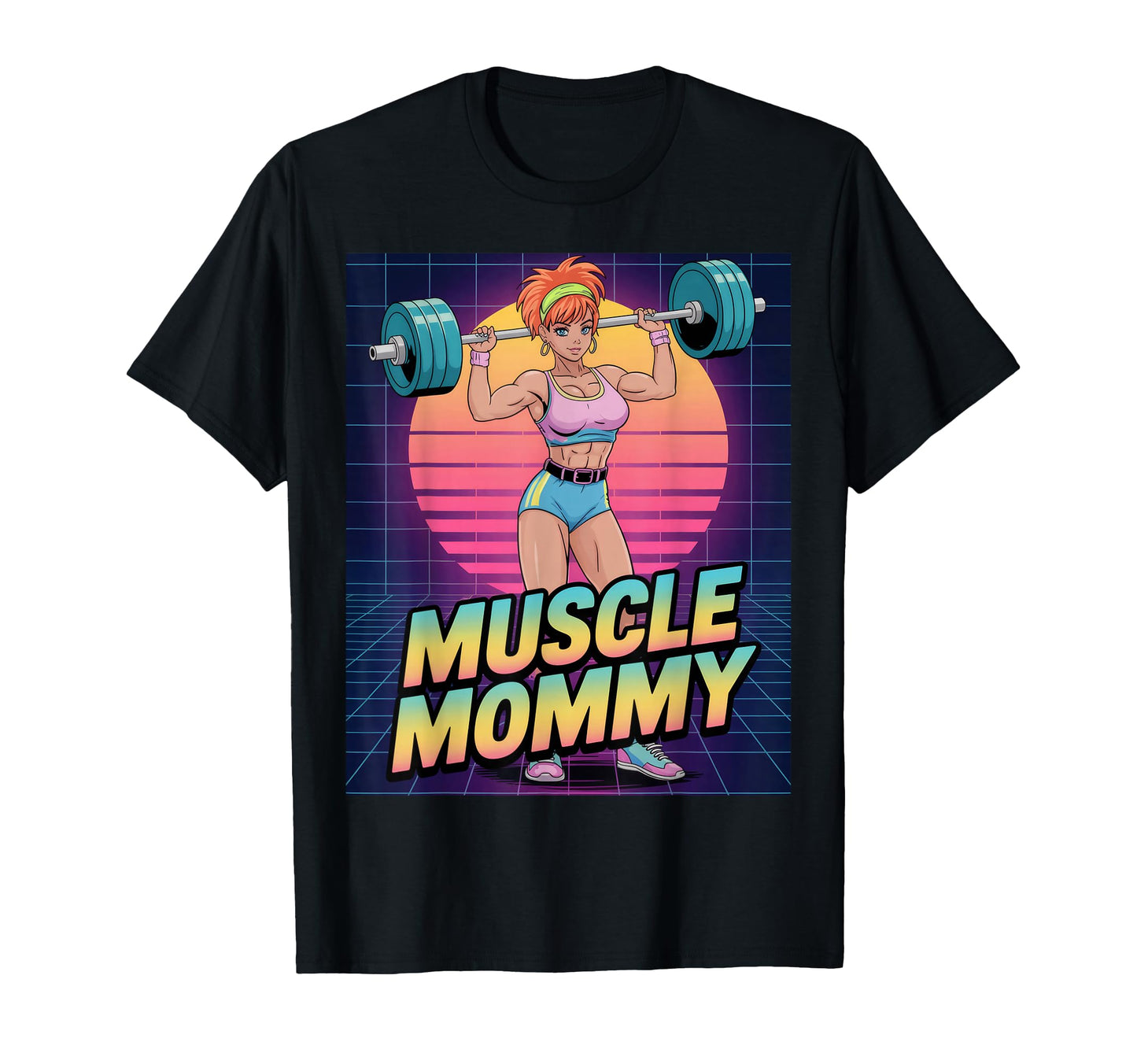 Anime Muscle Mommy Weightlifting Fitness T-Shirt - Streetwear Style Unisex - T-Shirt, Sweatshirt, Hoodie