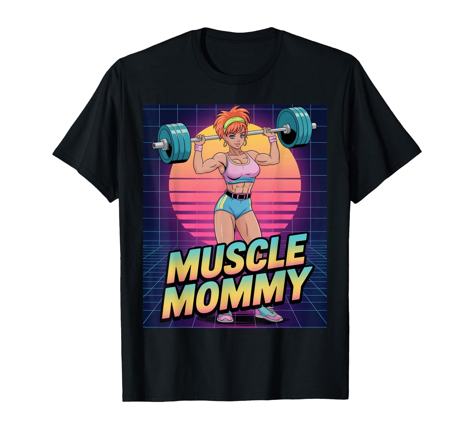 Anime Muscle Mommy Weightlifting Fitness T-Shirt - Streetwear Style Unisex - T-Shirt, Sweatshirt, Hoodie