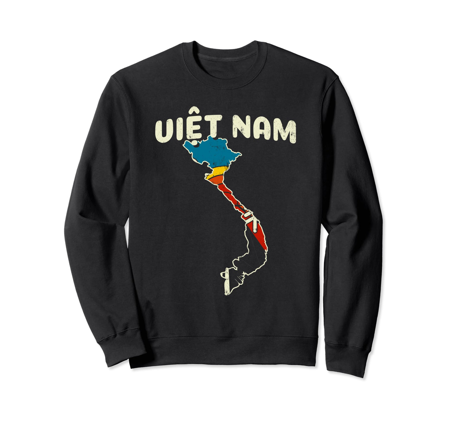 Vietnam Vietnamese Country Rainbow Sweatshirt - Unique Graphic Men Women - T-Shirt, Sweatshirt, Hoodie
