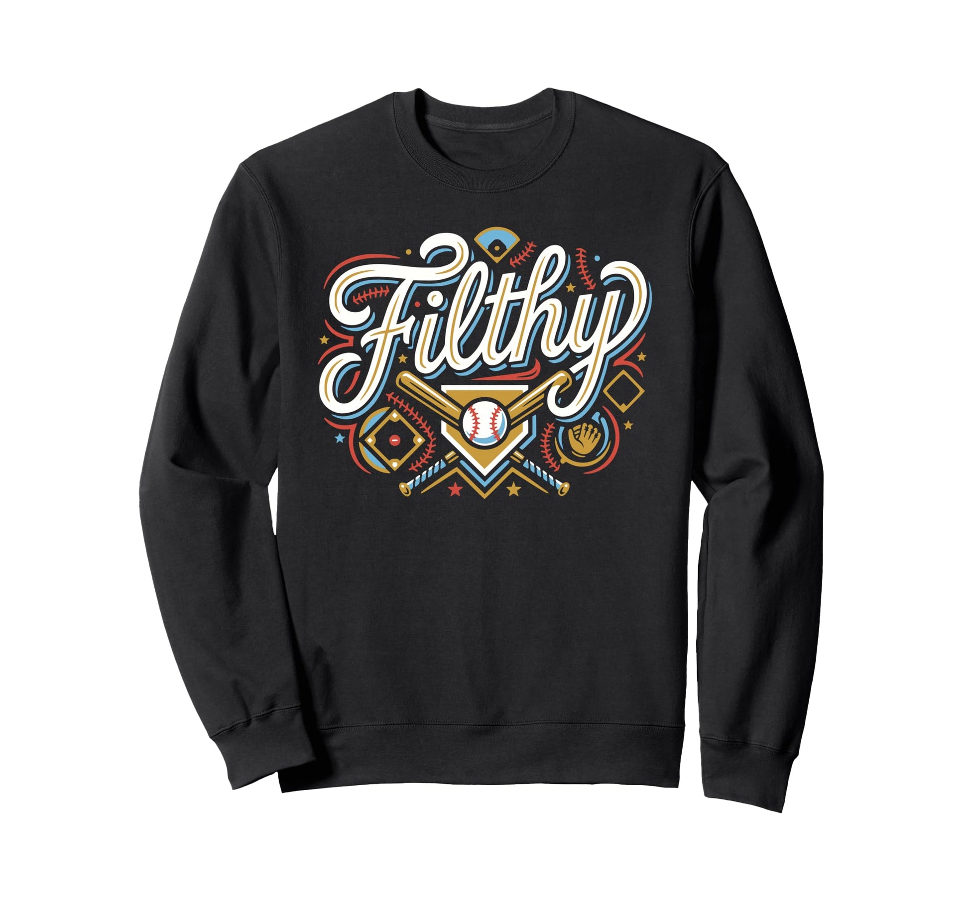 Funny Baseball Pitching Filthy Pitcher Sweatshirt - Custom Art Print Unisex - T-Shirt, Sweatshirt, Hoodie