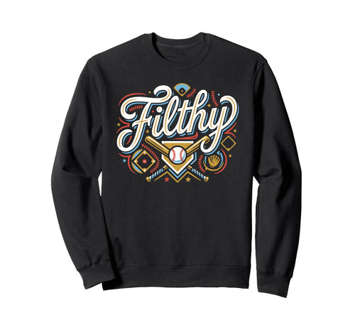 Funny Baseball Pitching Filthy Pitcher Sweatshirt - Custom Art Print Unisex - T-Shirt, Sweatshirt, Hoodie
