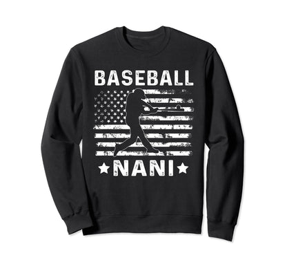 Baseball Nani Grandma Usa Flag Sweatshirt - Custom Art Print for Adults - T-Shirt, Sweatshirt, Hoodie