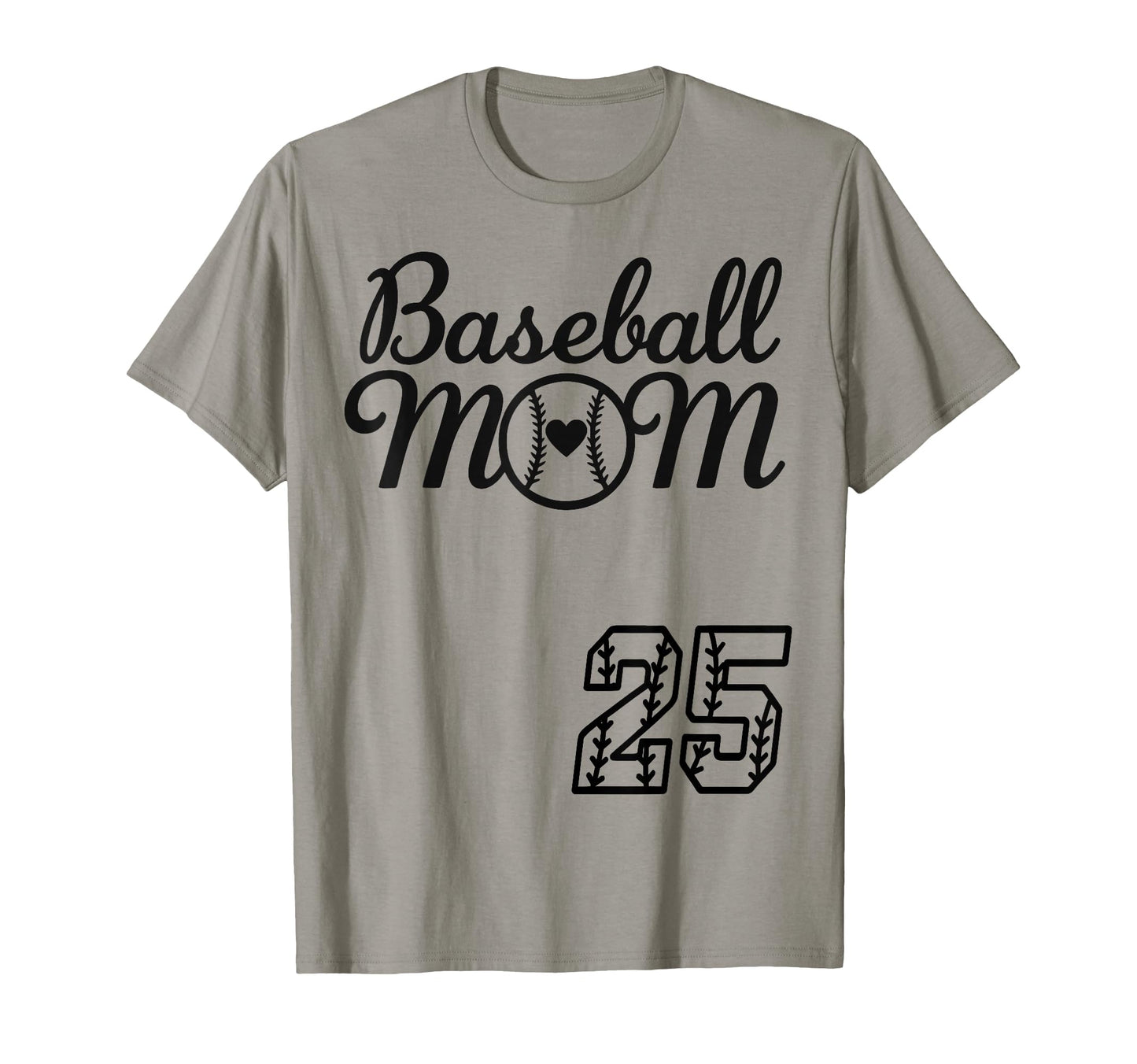 Baseball Mom Jersey 25 Baseball T-Shirt - Aesthetic Graphic for Adults - T-Shirt, Sweatshirt, Hoodie