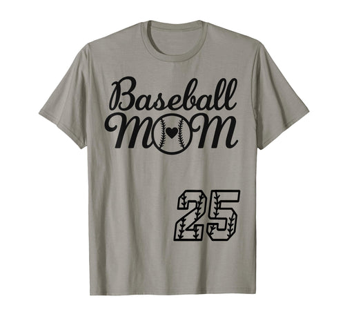 Baseball Mom Jersey 25 Baseball T-Shirt - Aesthetic Graphic for Adults - T-Shirt, Sweatshirt, Hoodie