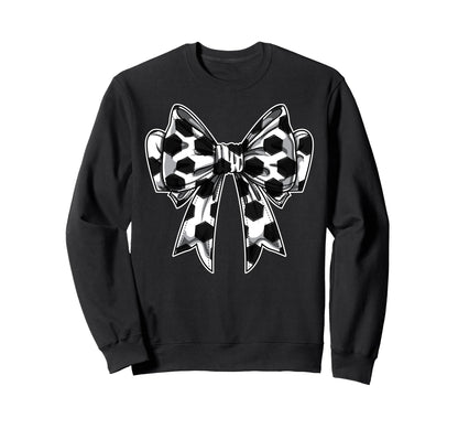 Soccer Ball Coquette Bow Game Day Sweatshirt - Minimalist Print for Adults - T-Shirt, Sweatshirt, Hoodie