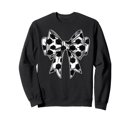 Soccer Ball Coquette Bow Game Day Sweatshirt - Minimalist Print for Adults - T-Shirt, Sweatshirt, Hoodie