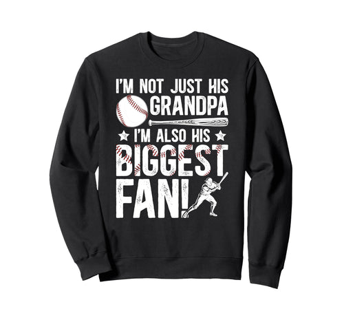 His Biggest Fan Baseball Grandpa Sweatshirt - Aesthetic Graphic for Adults - T-Shirt, Sweatshirt, Hoodie