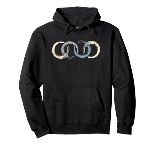 Minimalist Boho Zen Interlocking Circles Hoodie - Novelty Apparel Men Women - T-Shirt, Sweatshirt, Hoodie