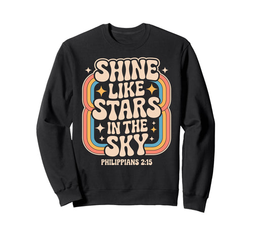 Shine Like Stars Philippians 2 15 Sweatshirt - Minimalist Print for Adults - T-Shirt, Sweatshirt, Hoodie