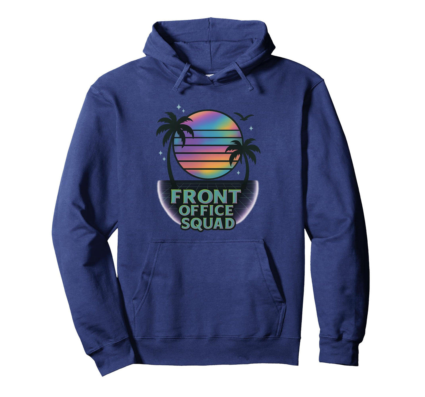 Front Office Squad Team Sunset Vaporwave Hoodie - Unique Graphic Unisex - T-Shirt, Sweatshirt, Hoodie