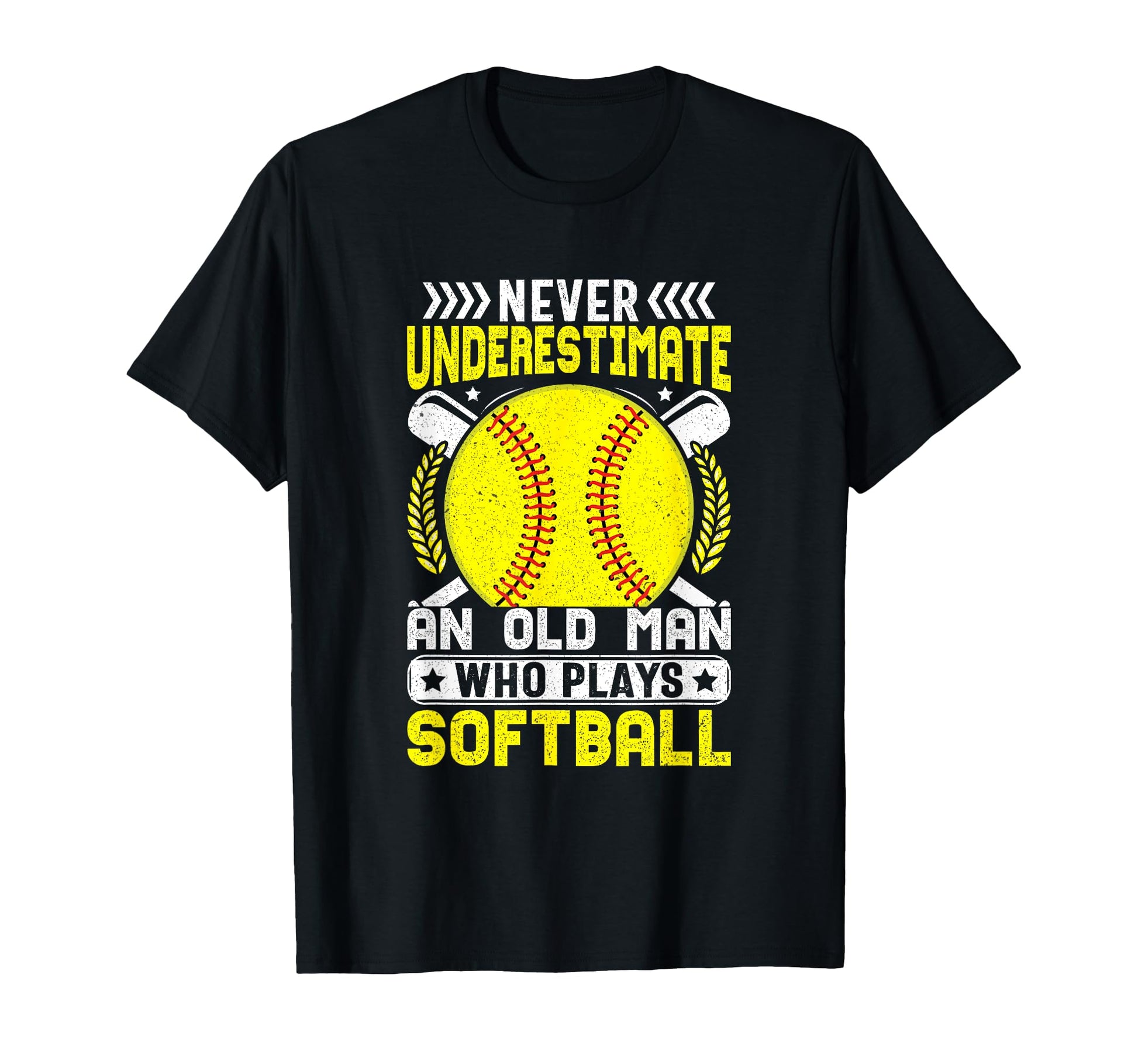 Never Underestimate Power Softball T-Shirt - Fun Novelty Design for Adults - T-Shirt, Sweatshirt, Hoodie