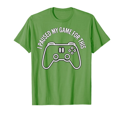 I Paused My Game This Funny Dad Grass T-Shirt - Trendy Graphic for Adults - T-Shirt, Sweatshirt, Hoodie