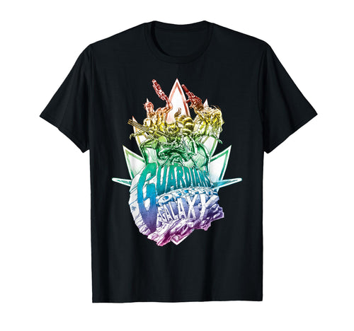 Marvel Guardians Galaxy Rainbow Comic T-Shirt - Graphic Print Unisex - T-Shirt, Sweatshirt, Hoodie