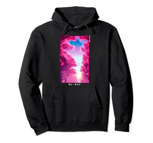 90S Japanese Vaporwave Art Cherry Blossom Hoodie - Graphic Print Men Women - T-Shirt, Sweatshirt, Hoodie