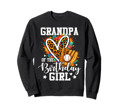 Grandpa Birthday Baseball Player Sweatshirt - Novelty Apparel Unisex - T-Shirt, Sweatshirt, Hoodie