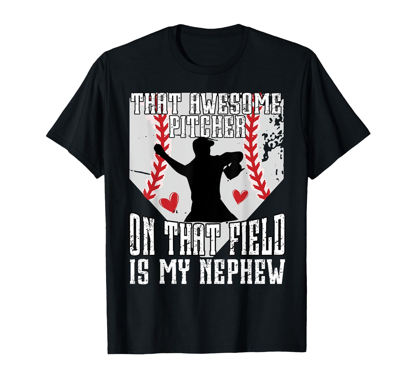 Baseball Pitcher Aunt Proud Baseball T-Shirt - Novelty Apparel Men Women - T-Shirt, Sweatshirt, Hoodie
