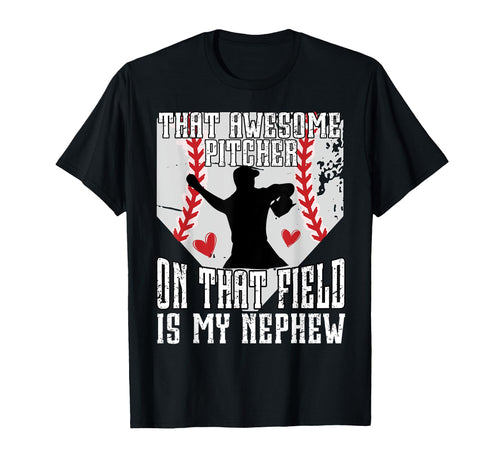 Baseball Pitcher Aunt Proud Baseball T-Shirt - Novelty Apparel Men Women - T-Shirt, Sweatshirt, Hoodie