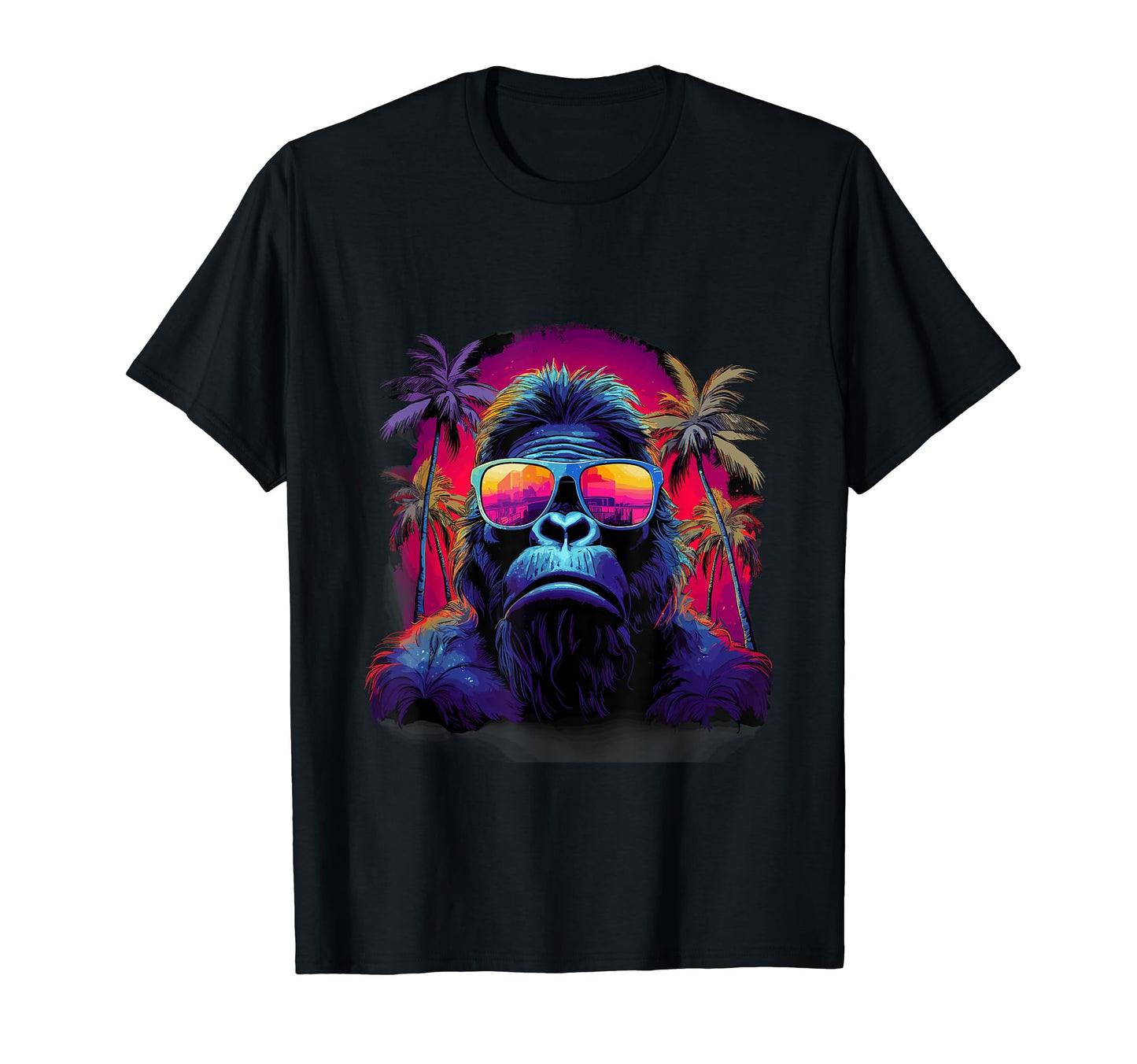 Funny Gorilla Vaporwave Aesthetic T-Shirt - Trendy Graphic for Adults - T-Shirt, Sweatshirt, Hoodie