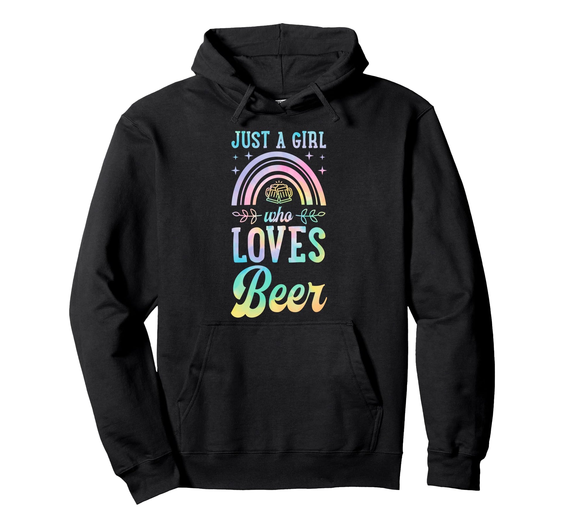 Just Who Loves Beer Bohemian Rainbow Hoodie - Fun Novelty Design Men Women - T-Shirt, Sweatshirt, Hoodie