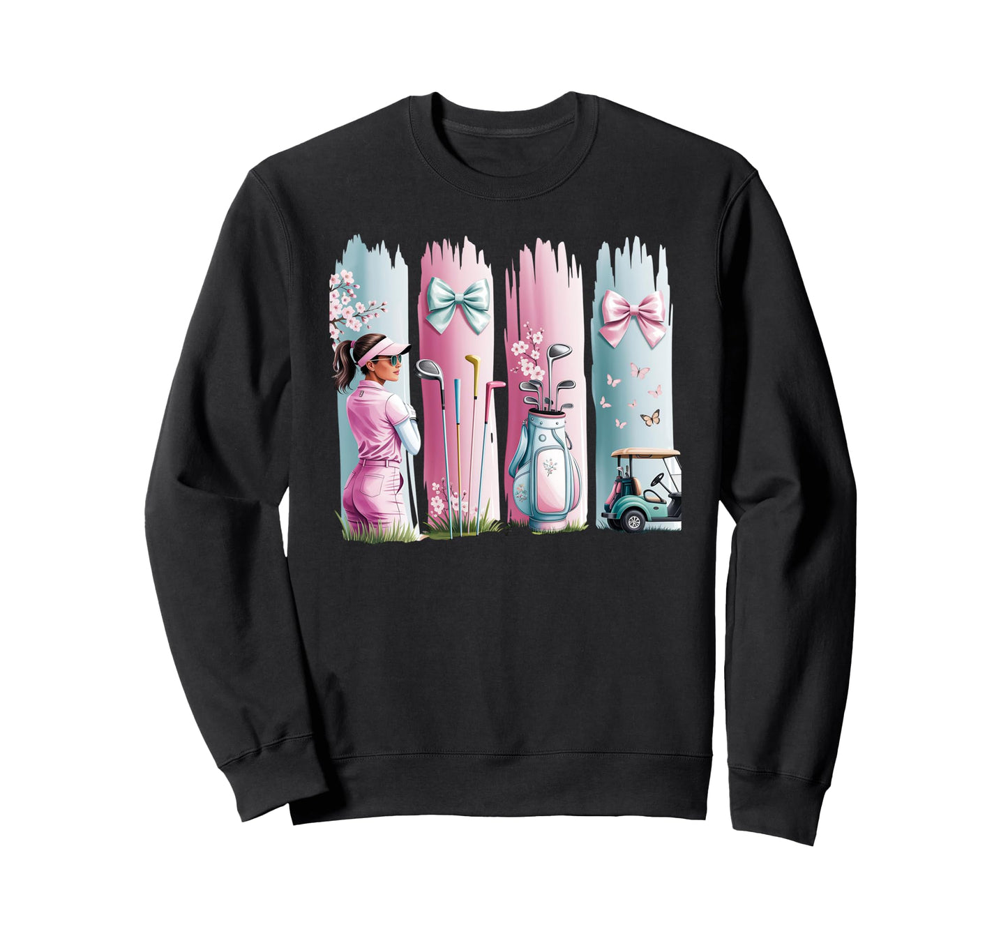 Golf Coquette Bow Golf Ball Mom Sweatshirt - Unique Graphic for Adults - T-Shirt, Sweatshirt, Hoodie