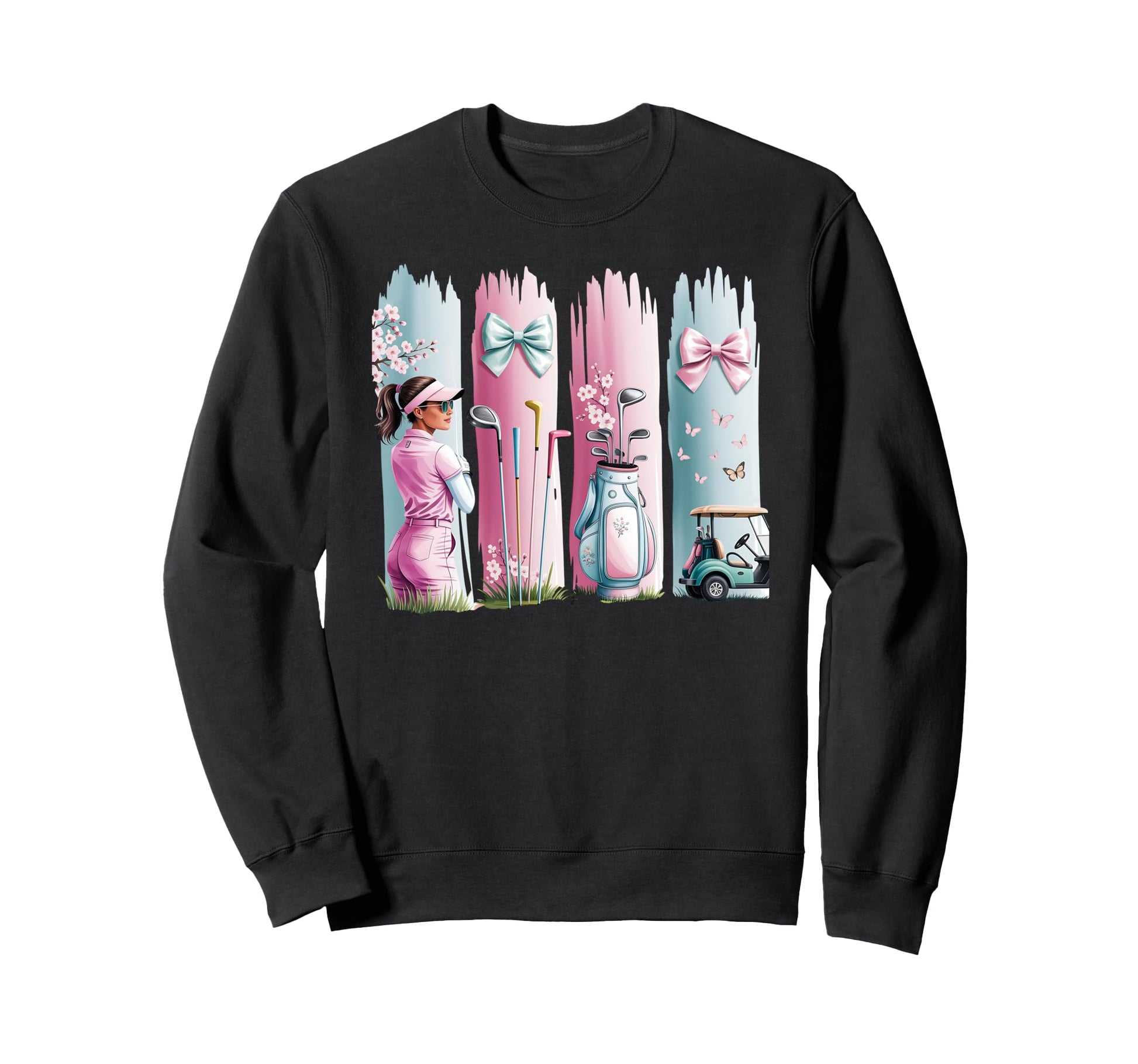 Golf Coquette Bow Golf Ball Mom Sweatshirt - Unique Graphic for Adults - T-Shirt, Sweatshirt, Hoodie