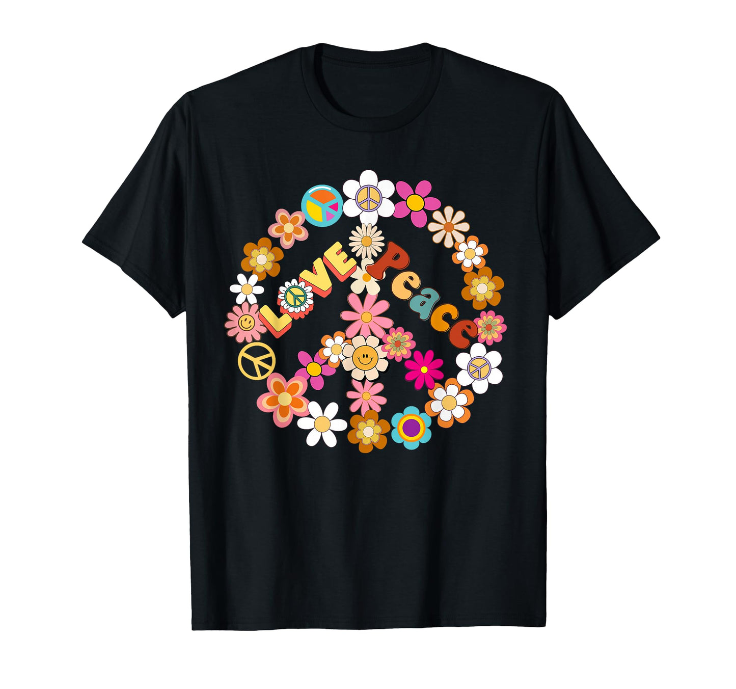 Peace Sign Love 60 S 70 S Shirts 70S T-Shirt - Trendy Graphic Unisex - T-Shirt, Sweatshirt, Hoodie