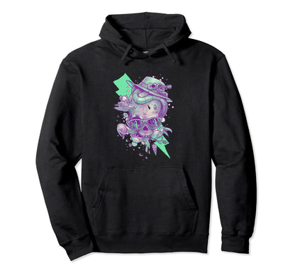 Vaporwave Skull Halloween Aesthetic Art Hoodie - Trendy Graphic Unisex - T-Shirt, Sweatshirt, Hoodie