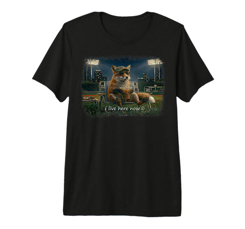 Funny Fox Ballfield Baseball Field T-Shirt - Fun Novelty Design Men Women - T-Shirt, Sweatshirt, Hoodie