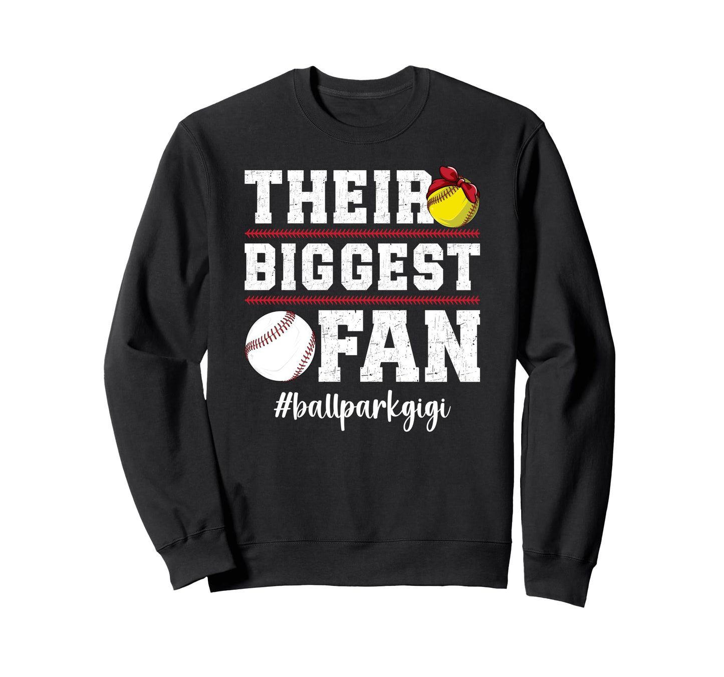 Biggest Fan Ballpark Gigi Baseball Sweatshirt - Aesthetic Graphic Unisex - T-Shirt, Sweatshirt, Hoodie