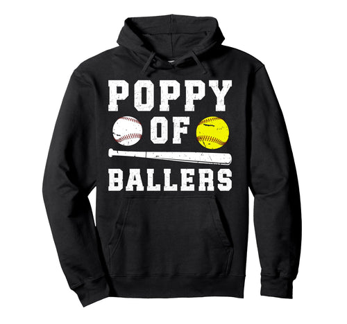 Poppy Ballers Proud Baseball Hoodie - Casual Everyday Wear Men Women - T-Shirt, Sweatshirt, Hoodie