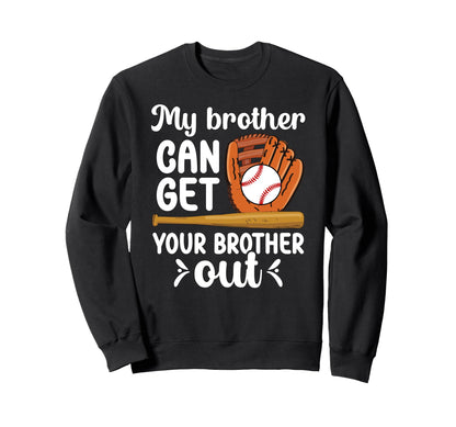 Funny Baseball Sister Baseball Sweatshirt - Trendy Graphic for Adults - T-Shirt, Sweatshirt, Hoodie