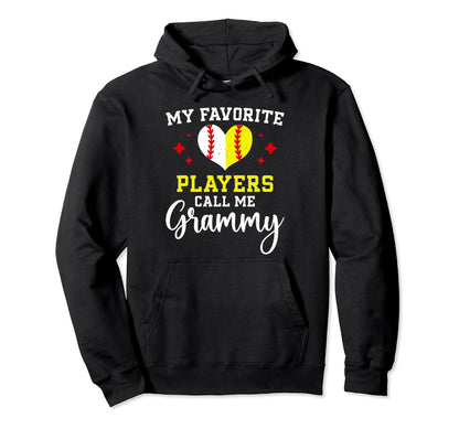 Favorite Players Call Me Grammy Hoodie - Minimalist Print for Adults - T-Shirt, Sweatshirt, Hoodie