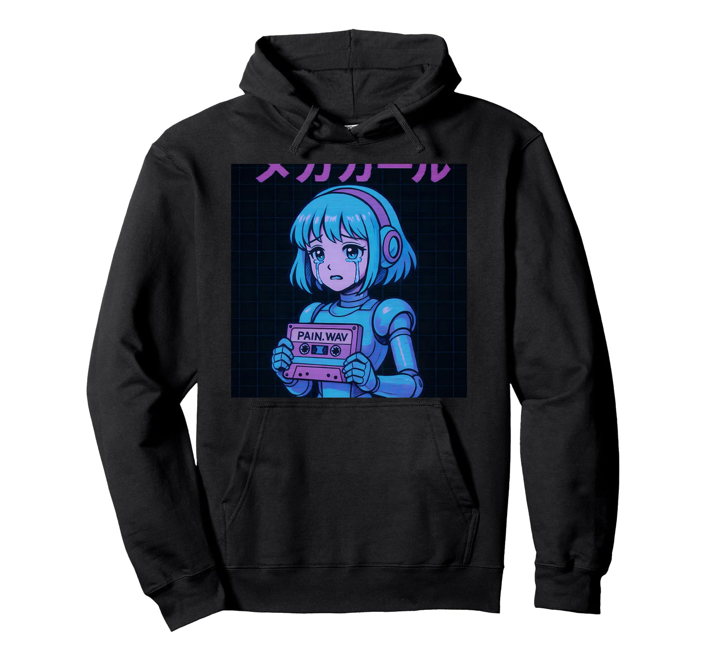 Vaporwave Anime Cassette Tape Japanese Hoodie - Streetwear Style Men Women - T-Shirt, Sweatshirt, Hoodie
