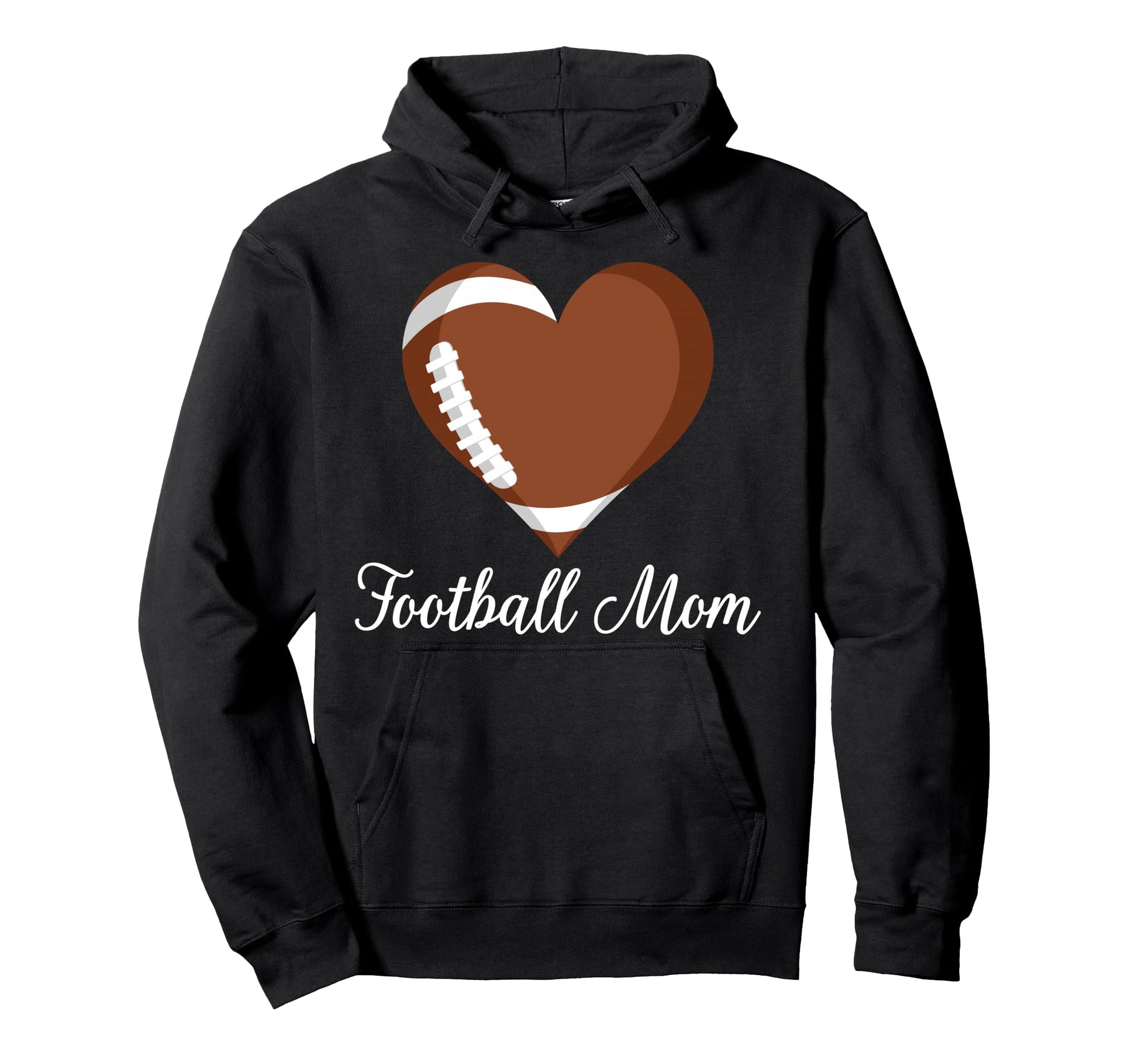 Football Mom Heart Football Funny Football Hoodie - Graphic Print Unisex - T-Shirt, Sweatshirt, Hoodie
