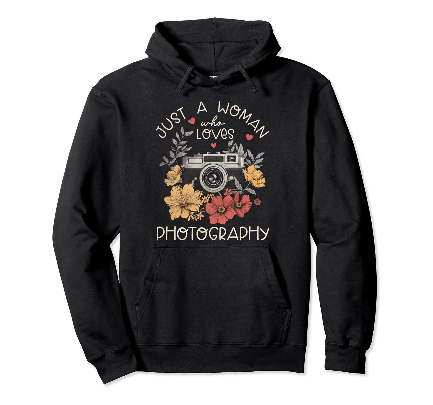 Photographer Camera Flowers Photography Hoodie - Graphic Print Men Women - T-Shirt, Sweatshirt, Hoodie
